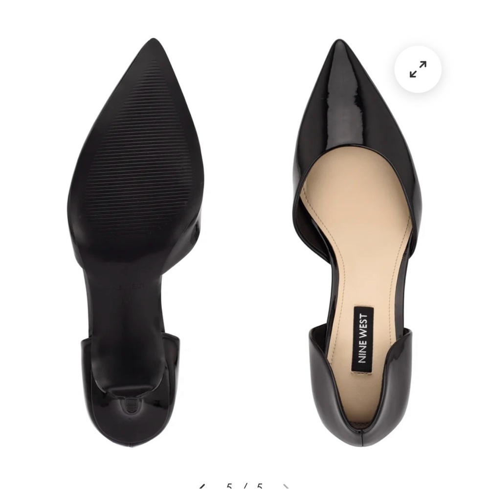 Black Patent Point Toe Pumps